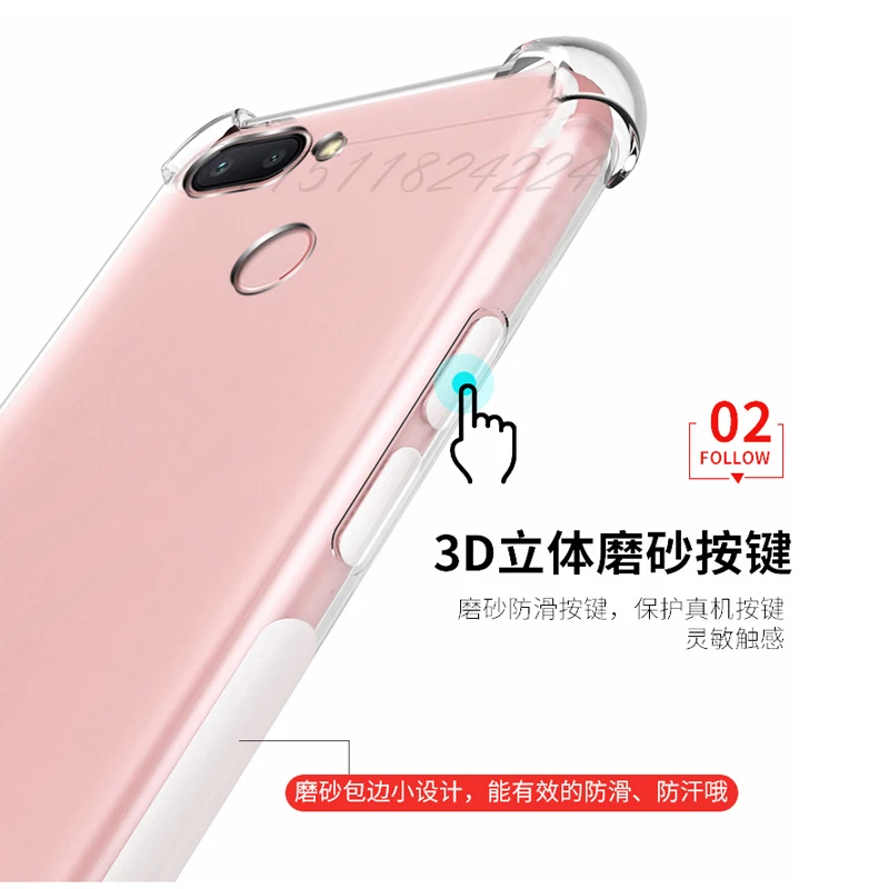 Transparent Xiaomi Redmi 6 Pro Case Redmi 6 6A Air Cushion Bumper Shockproof TPU Fundas For Xiaomi Redmi 6 6A Shell Back Cover (9)