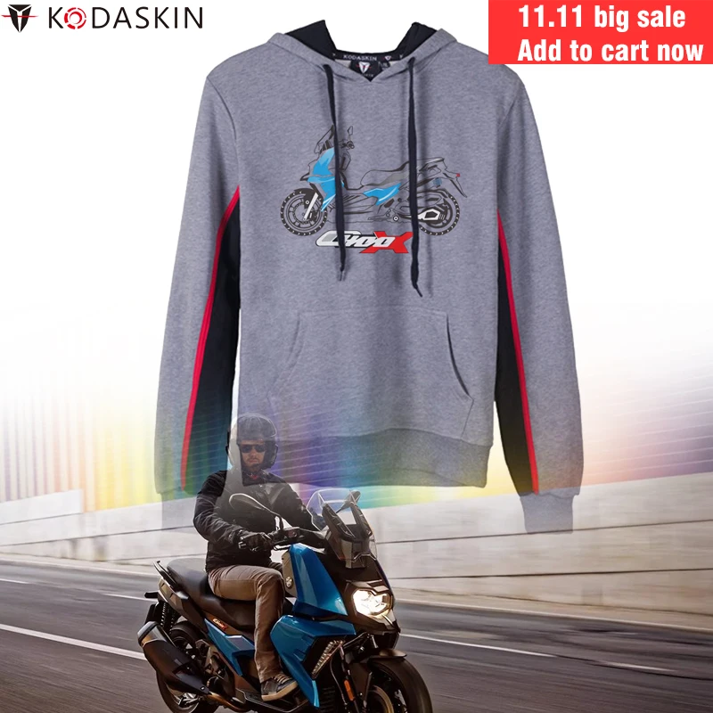 Толстовка KODASKIN с капюшоном для мужчин мотоциклетная куртка Модный свитшот BMW