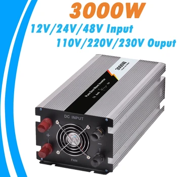 

3000W Pure Sine Wave Off Grid Tie Inverter Optional 12V/24V/48V DC Input and 110V/220V AC Output Microprocessor Based Design NEW