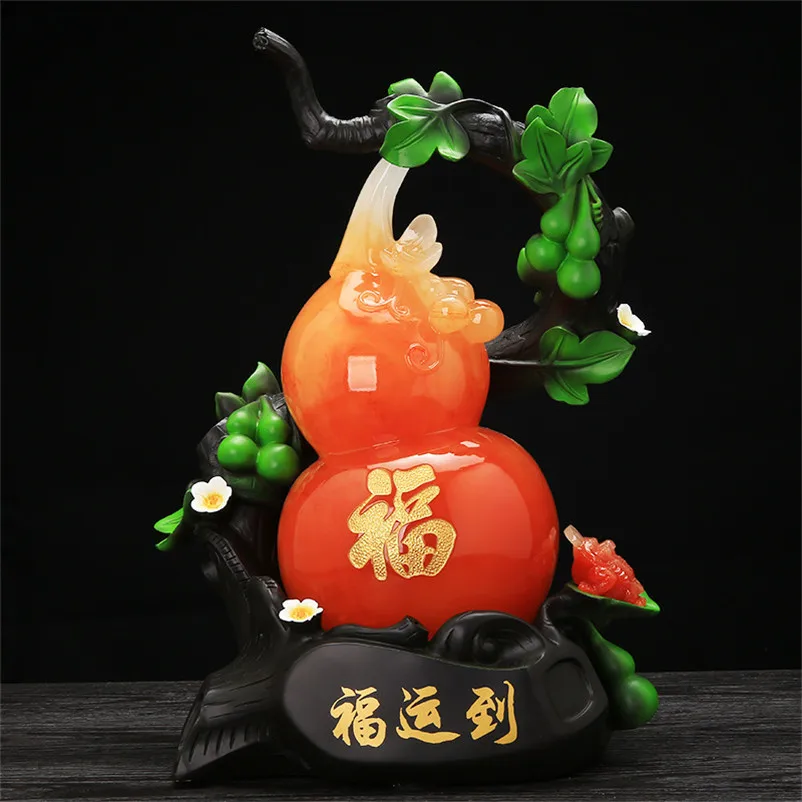 Busniess Gifts Gourd Figurine Office Home Decoration Accessories Ornaments Best Wishes Gourd Sculpture Miniature Garden Crafts Figurines Miniatures Aliexpress