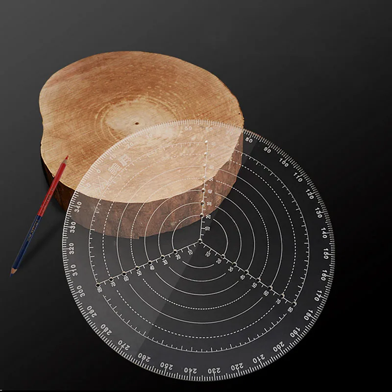 

360 degree angle scribe round center line scribe wood ruled carpenter round heart ruler layout gauge woodworking tools