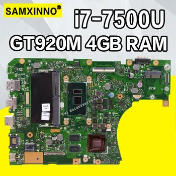 شراء اللوحة الام للكمبيوتر المحمول For Asus X556U X556UV X556UV اللوحة الرئيسية X556UB X556UR I7-7500U REV: 3.0 GT920M 2GB مع ذاكرة 4GB على متن الطائرة