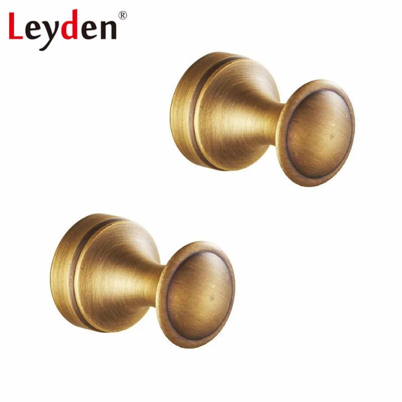 Leyden Antique Brass Round Hanging Hook Wall Mounted Clothes Hook