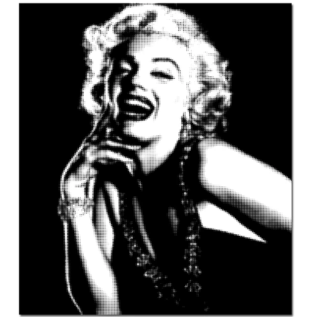 unframed black and white pop art marilyn monroe audrey hepburn