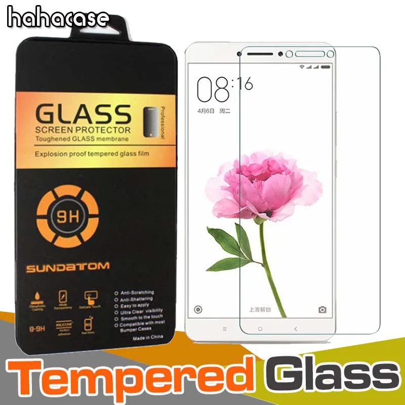 50pcs 9H Hardness Tempered Glass For Xiaomi Note 2 3 Max 2 Mix 2 Screen Protector Toughened
