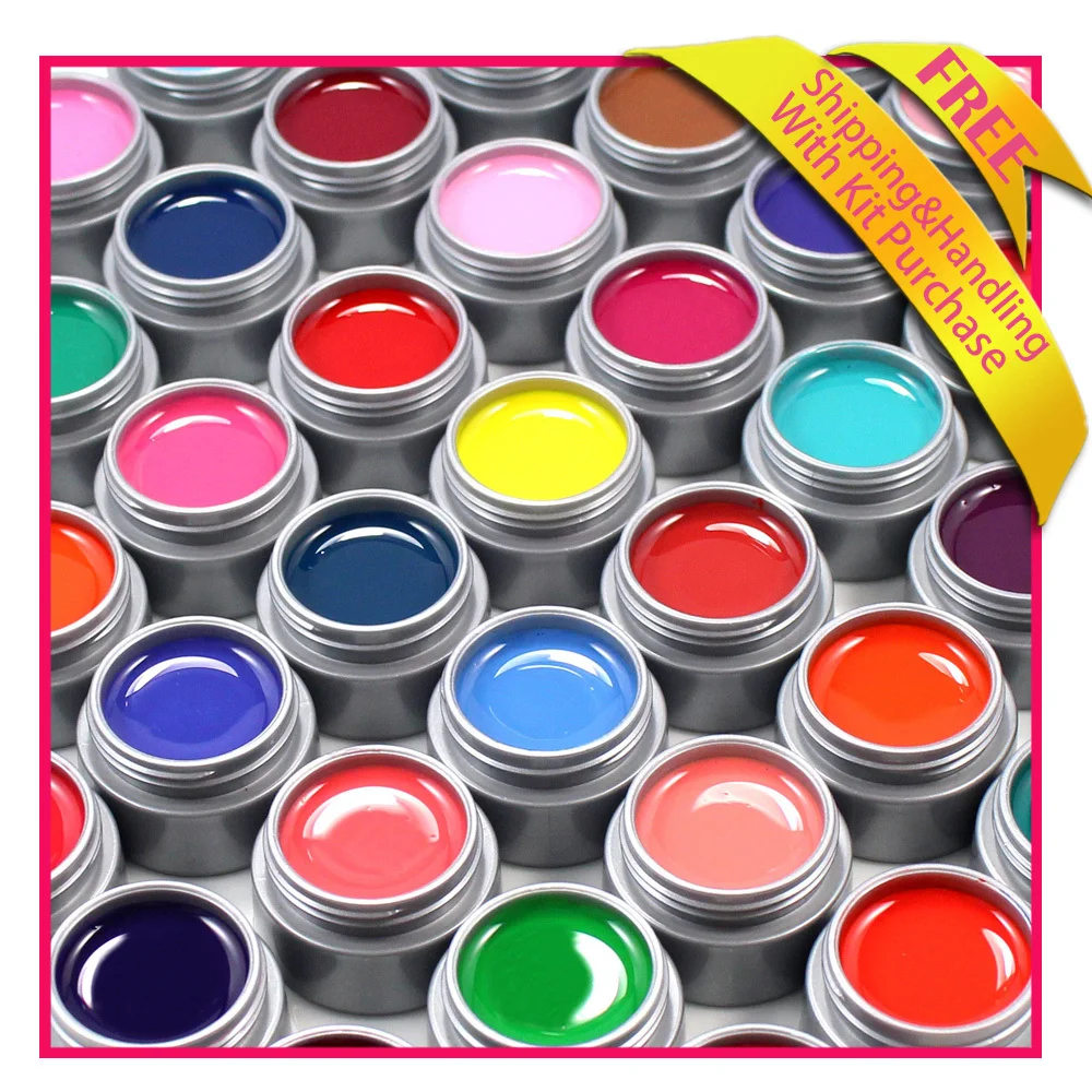 

Color uv gel 12 pcs 6 ml Color UV Gel For Nail Art Mix Pure Buliding Polish Set Solid Free Shipping