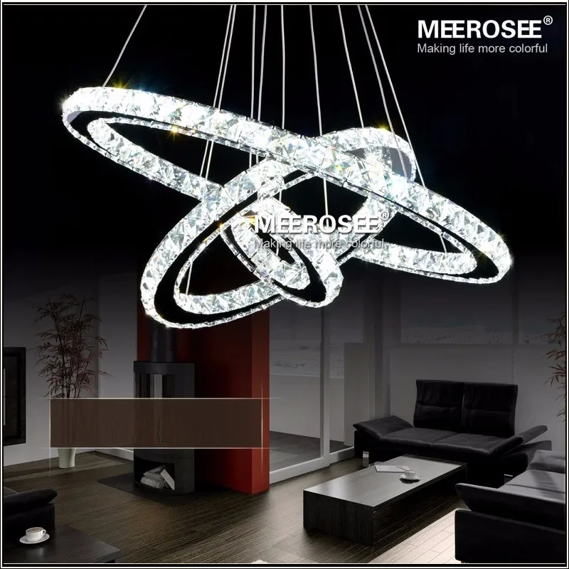 

LED Crystal pendant Lights Modern LED Circle pendant Lamp Hanging Lustres LED Ring Lighting lampada led Home Decoration