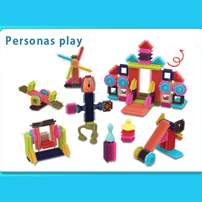 DIY креативный Ежик Дети интеллект грива здание вдохновление разнообразие мягкий гребень вставка строительные блоки Развивающие игрушки