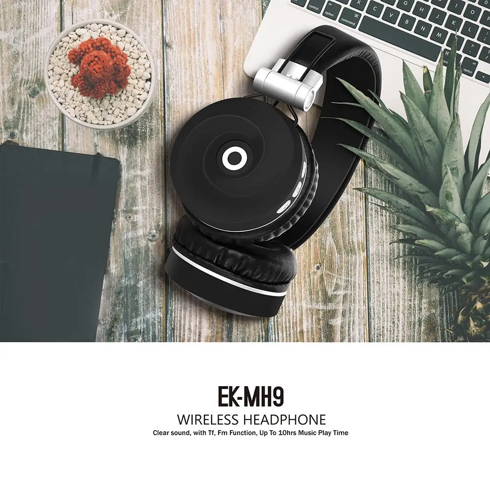 

BEESCLOVER MH9 Wireless Headphones Bluetooth 5.0 Headset Foldable Stereo Gaming Bluetooth Earphones for IPad Mobile Phone r25