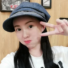 Высококачественные Повседневные шапки унисекс Newsboy, весенне-летние береты в стиле художника, восьмиугольная шляпа, винтажный джинсовый берет для прогулок