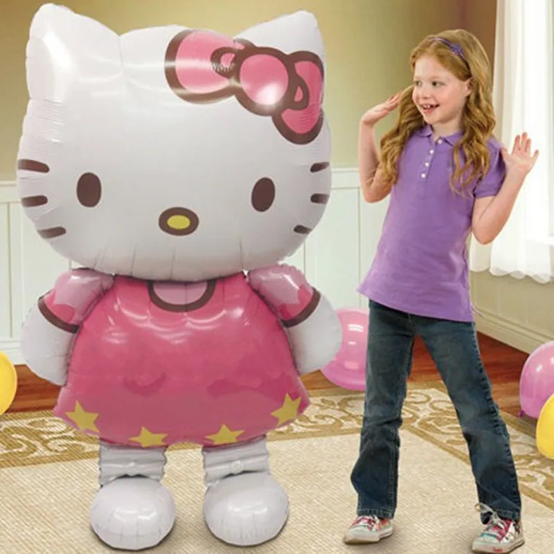 Lucky 1 шт. 116*65 см воздушный шар Hello Kitty большой размер мультфильм KT фольга гелиевые шары для детей игрушки для вечеринки в честь Дня Рождения украшения Globos