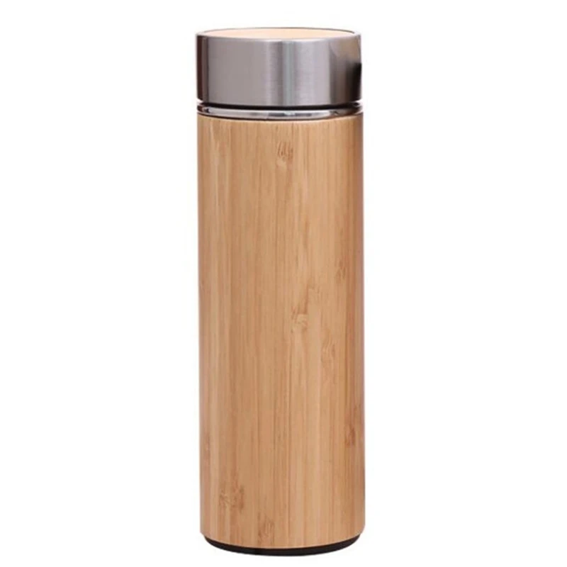 

Natural Bamboo 500Ml Stainless Steel Liner Vacuum Flask Insulation Bottle Bamboo Cup Tea