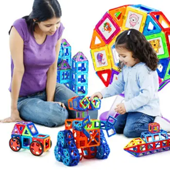 

Newest Creative Educational Toys118pcs Set Bricks MAGNETIC BUILDING TOY Magnet Block Building toy 3D DIY Building Block Set
