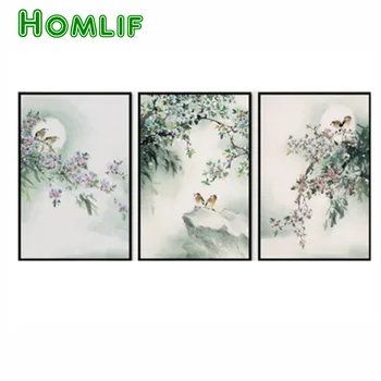 

3 pieces Bird Flower,diy Diamond Painting Cross Stitch Pattern Diamond Embroidery,Full Drill Home Decor Painting,diamond picture