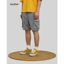 Sodaводяные мужские шорты летние мужские повседневные свободные с эластичной резинкой на талии мужские укороченные шорты Уличная одежда Короткие штаны для мальчиков в стиле хип-хоп 9361 S