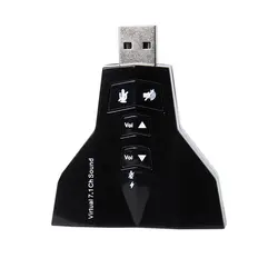 Новый 7,1 канальный USB 2,0 3D Аудио Звуковая карта адаптер Mic Динамик Futural цифровой Прямая доставка AUGG18