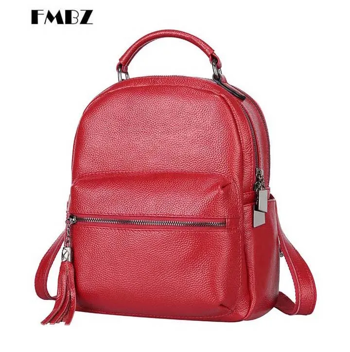 

2018 new brand genuine leather women bag. The first layer of leather student backpack. Casual Simple Girl Backpack Free Shipping