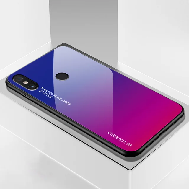 Чехол для телефона с градиентным закаленным стеклом для ASUS Zenfone max pro m1 zb601kl zb602kl m2 zb631kl zb633kl Armor, задняя крышка - Цвет: 4