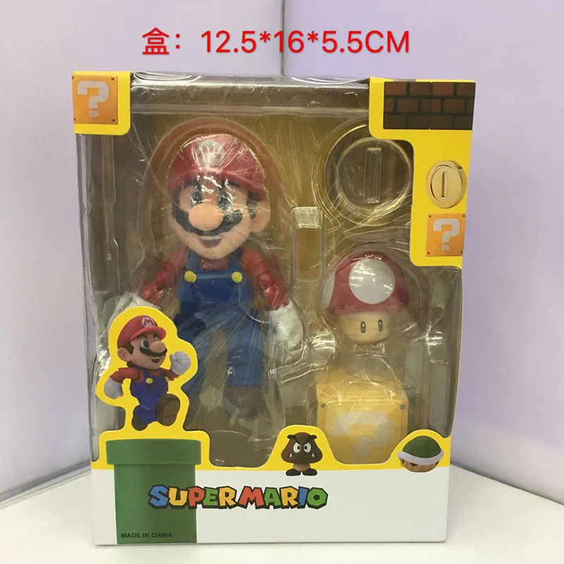 Продажа 2 типа 12 см предусмотрена аниме Super Mario Bros Марио Луиджи s.h. Figuarts ПВХ фигурку смолы Коллекция Модель