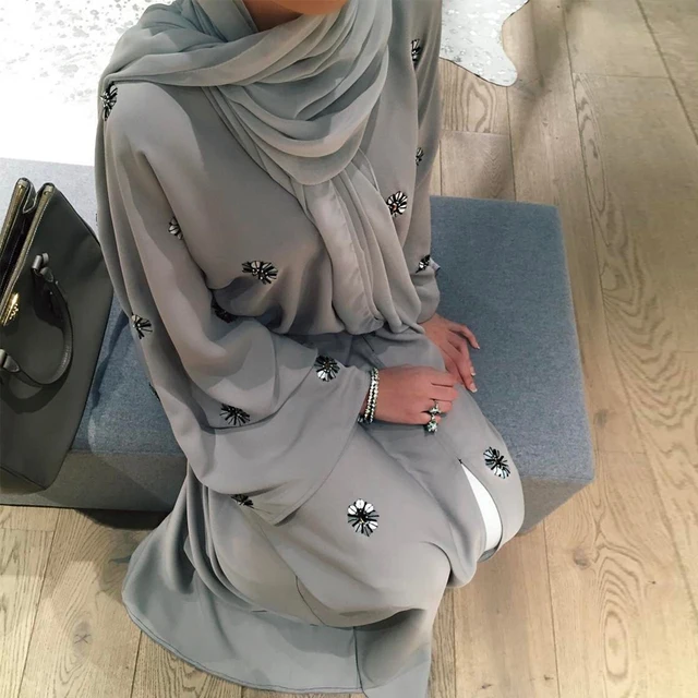 Abaya Kimono Kaftan Dubai Islam Muslim Hijab Dress Abayas Caftan Marocain Qatar Oman Turkey Clothing For Women Robe Femme 2