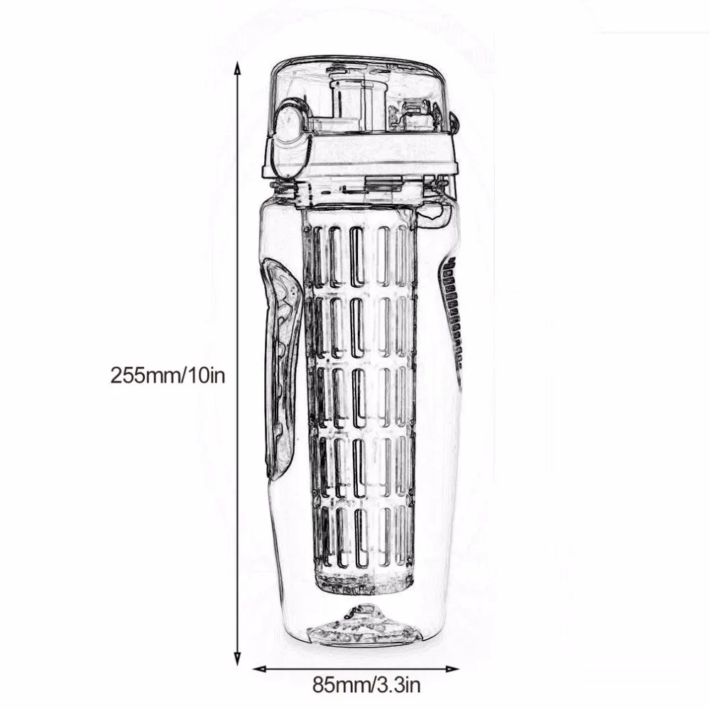 1000 мл герметичный BPA бесплатно фруктовый заварочный сок шейкер Спортивная бутылка для лимонной воды Тур Пешие прогулки портативные скалолазание лагерь бутылки