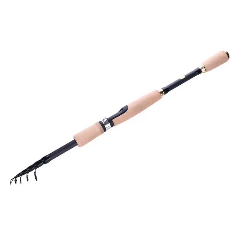 

1pcs 1.85m Carbon Fiber Fishing Rod Telescopic Spinning Fishing Sea Ice Raft Saltwater Freshwter Lure Pole Long Shot Hand Rod