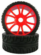 

4PCS RC 1/8 On-Road Car Buggy Rubber Truck Tires 100MM Rubber Tyre Plastic Wheel Rim Hex Adapter 17MM for 811 8sc 94763 84-803