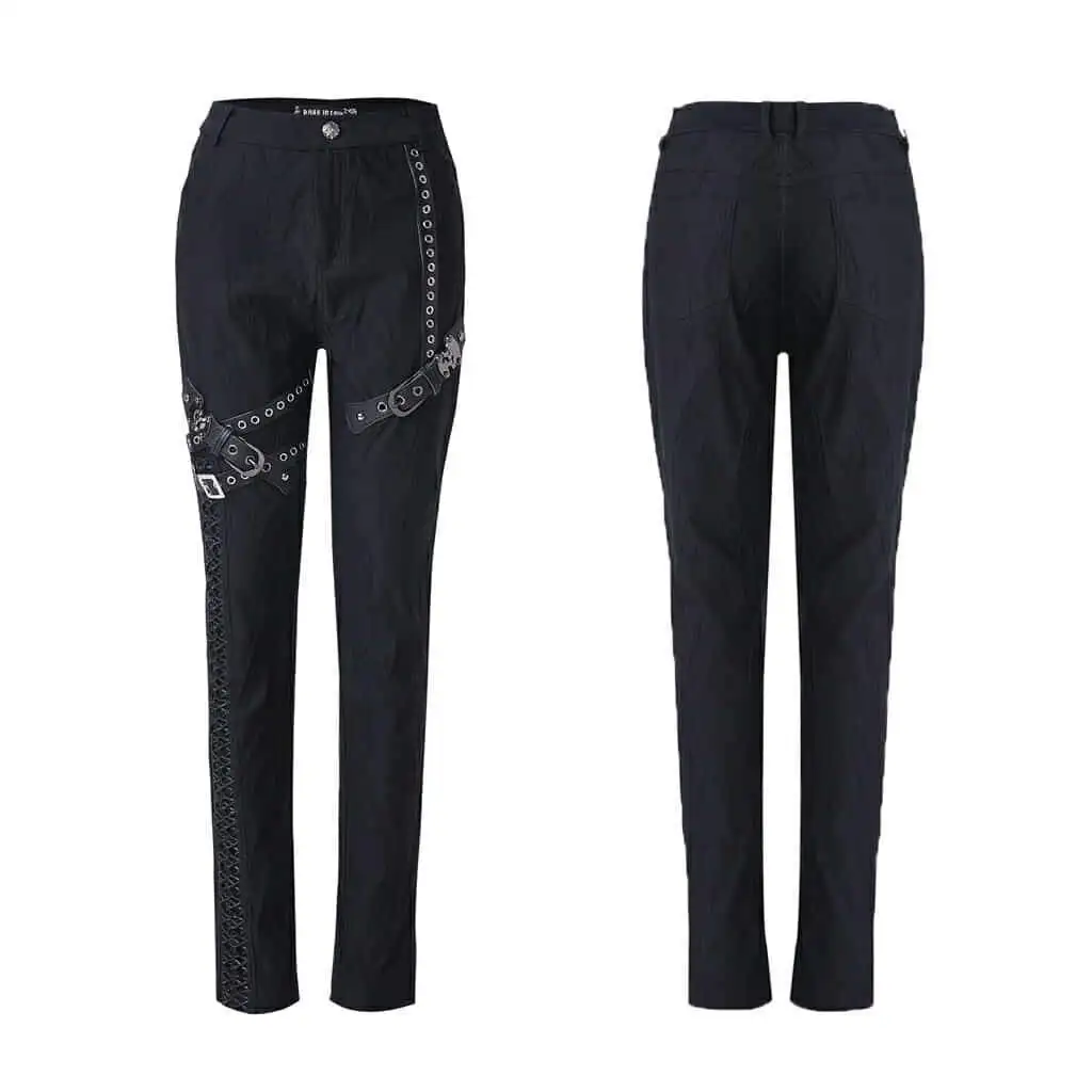 Darkinlove Для женщин Искусственная кожа отделкой Slim Fit Брюки PW091|Брюки |