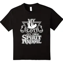 Мой Ленивца мой дух животных лень футболка хорошее качество удобные мягче Топы личность Для женщин футболка Для женщин Мода