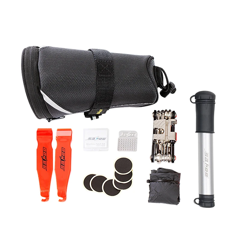 buy Sahoo 21929 Multifunction 11 in 1 Cycling Bike Bicycle Repair Tool Kit Set with Saddle Bag Mini Air Pump Tire Maintenance Tool