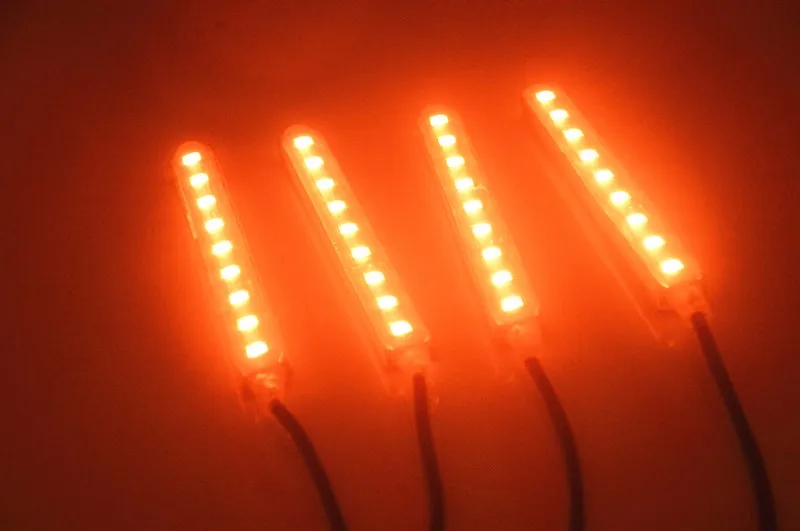 4 шт мощностью 12V Для автомобилей RGB светодиодный DRL полосы светильник 5050SMD авто