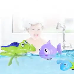 6 шт. красочные детские игрушки воды для Ванная комната Душ цепи плавание водные игрушки писклявым купальный игрушка для ванны младенца