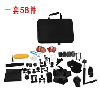 

58 in 1 / set Camera Accessories Set Kit for GoPro Hero 2 3 3+ 4 SJCAM Head Chest Strap Pole