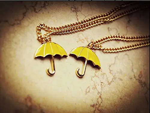 

How I Met Your Mother Yellow Umbrella Necklace Chain Gift Box