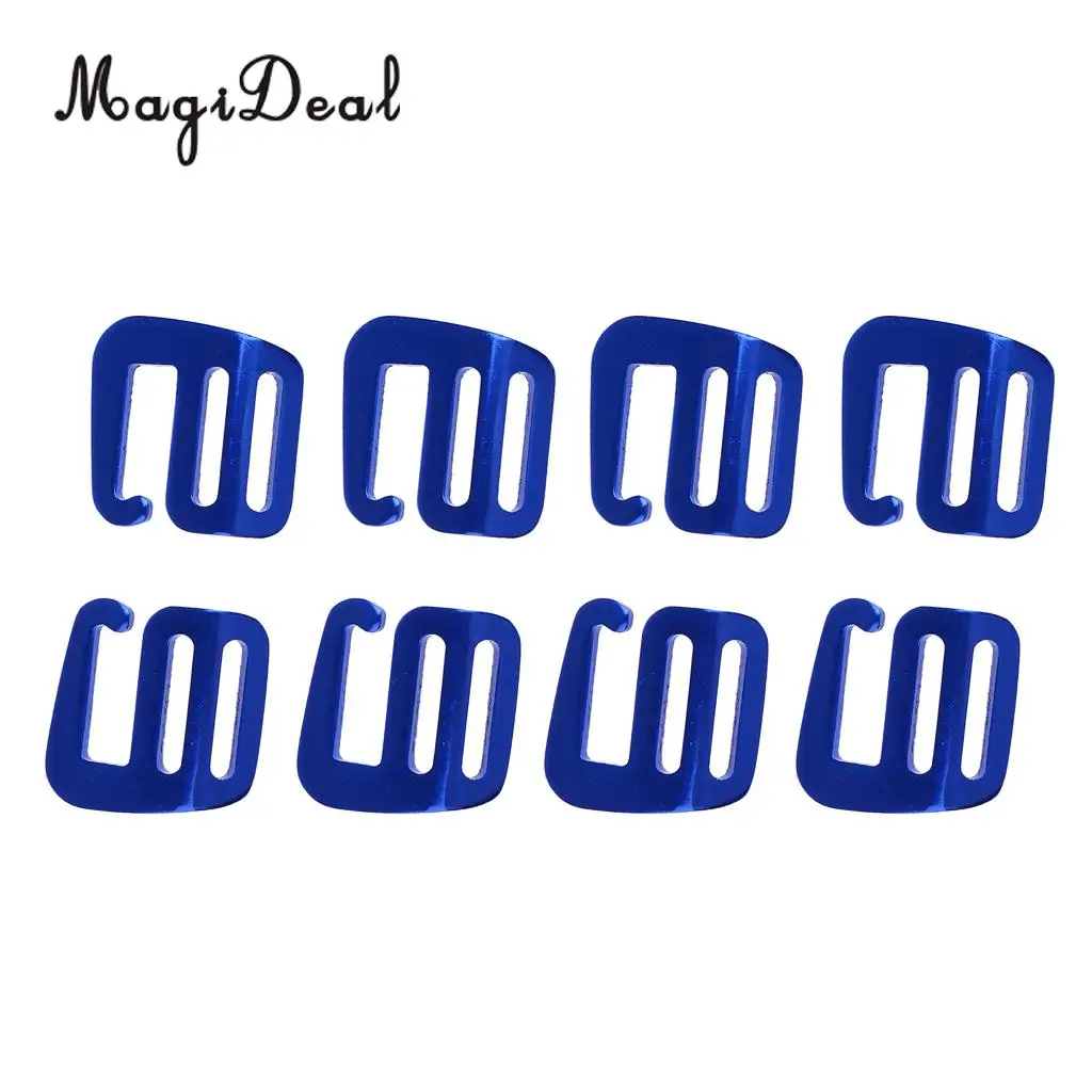 MagiDeal 8 Pcs 1 inch G Hook Outdoor Webbing Buckle for Backpack Strap 25mm Blue