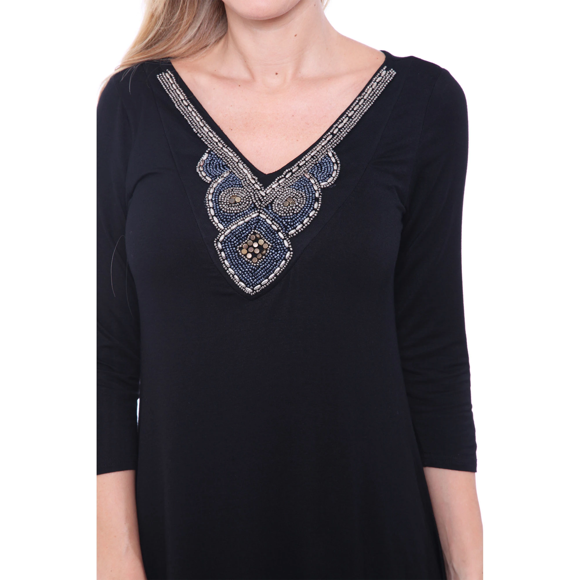 Luna Tunic Top - Black (3)