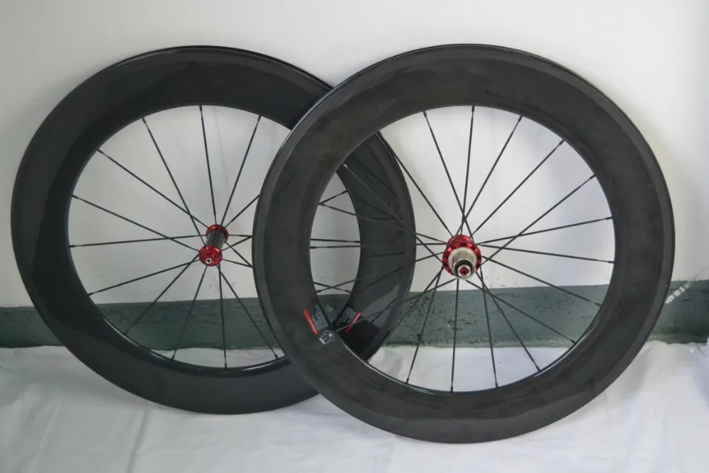 Discount topmost T700 toray carbon wheels 88mm carbon clincher wheelset in stock for sale 6