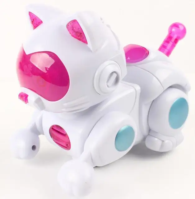 2016 New Electronic Pet Toys Electronic Robot Cat Toys Light Music Universal Interactive Toys