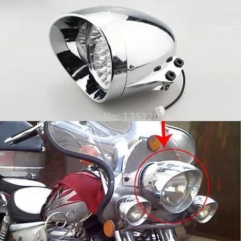 

6.5" New Chrome Bullet LED Headlight Fits For Harley Cruise Honda Steed Shadow Motorcycle new Motors Headlamp Universal