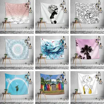 

Customized Tapestry Korea style Polyester Home Decor Wall Hanging Art Paintings Beach Towel For Living Bedroom 200x150cm