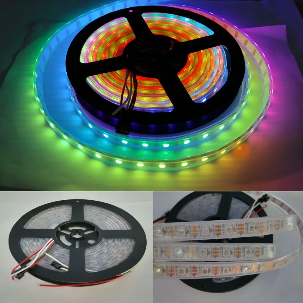 5m 300LED Pixels LED dream color WS2812B 2812 IC LED strip light IP67
