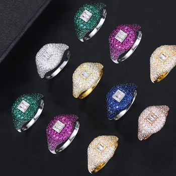 

GODKI Spring Collection Luxury Stackable Chic Rings For Women Wedding Cubic Zircon Engagement Dubai Bridal Statement Finger Ring
