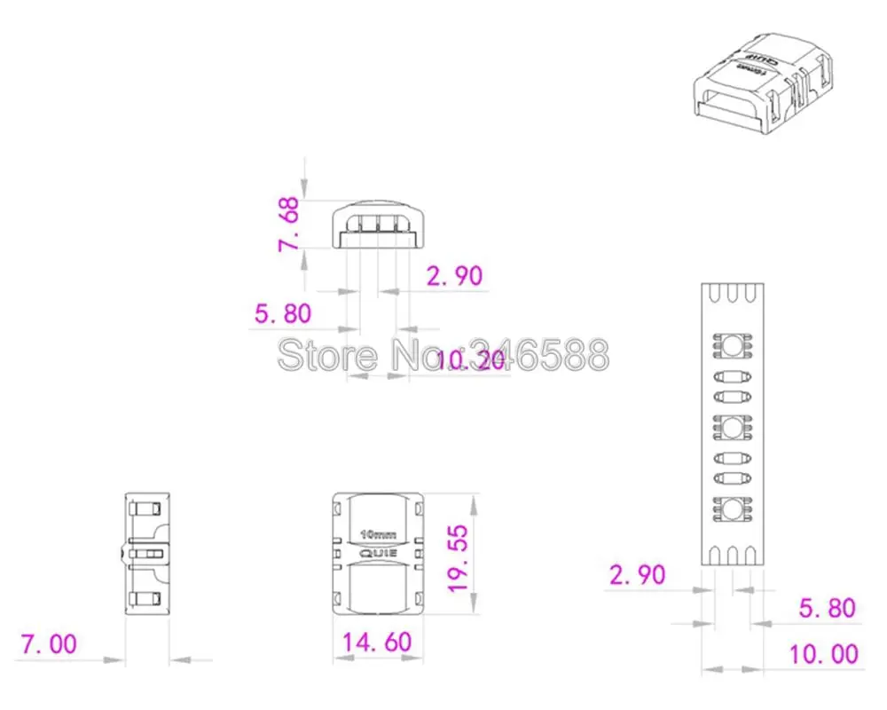 5 шт. 2pin 3pin 4pin 5pin Светодиодные ленты раздеться Solderless Разъем для одного Цвет RGB RGBW CCT светодио дный подключение лента терминал