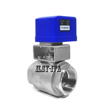 DN50 фиксированный тип нержавеющей стали моторизованный шаровой клапан, AC/DC 12 V/24 V CR03/CR04 Электрический шаровой кран