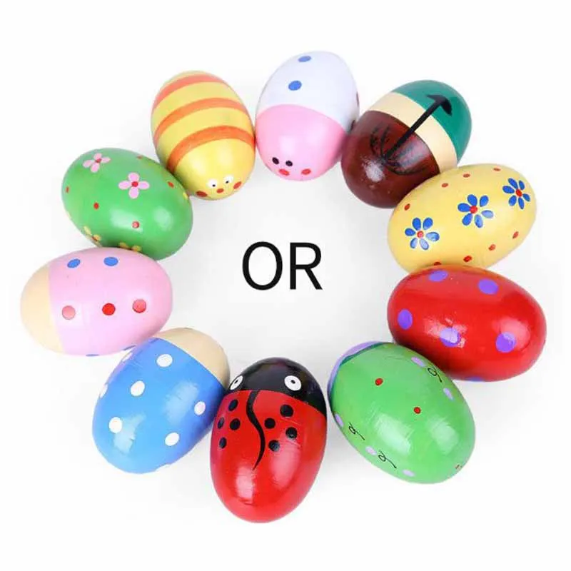 

Wood Sand Eggs Easter Percussion Musical Instruments Kids Early Educational Toys Children Intelligence Development Gift