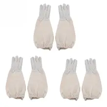 Защита от пчел перчатки с длинным рукавом холста начинающих пчеловодства инструменты пчеловод предотвратить инструменты