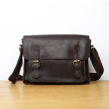 Мужские сумки-мессенджеры из воловьей кожи на одно плечо, кожаная сумка ручной работы
