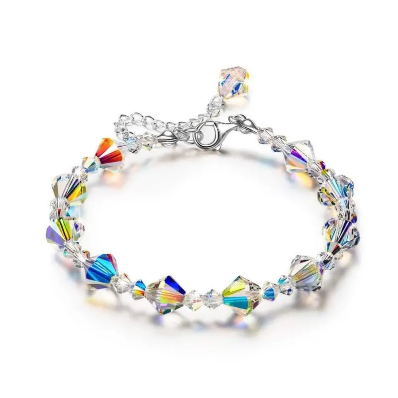 

New Aurora Crystal Bracelet Exquisite Square Crystal Bracelet Girlfriend Couple Bracelet Birthday Gift Jewelry