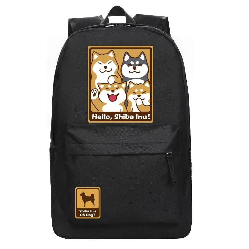 

Милый рюкзак для собак Сиба ину, нейлоновая школьная сумка унисекс в стиле аниме