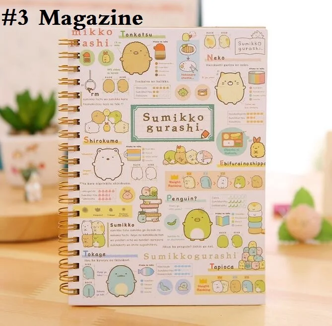 1 шт./лот японские Мультяшные животные Rilakkuma Coil notebook для дневника, списка дел, карманная книга, подписи, книги для детей, день рождения, вечеринки - Цвет: NO3 Magazine